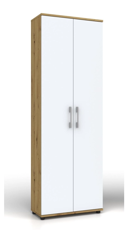 Regał  Szafa G 60 2d Dąb ARTISAN / biale drzwi